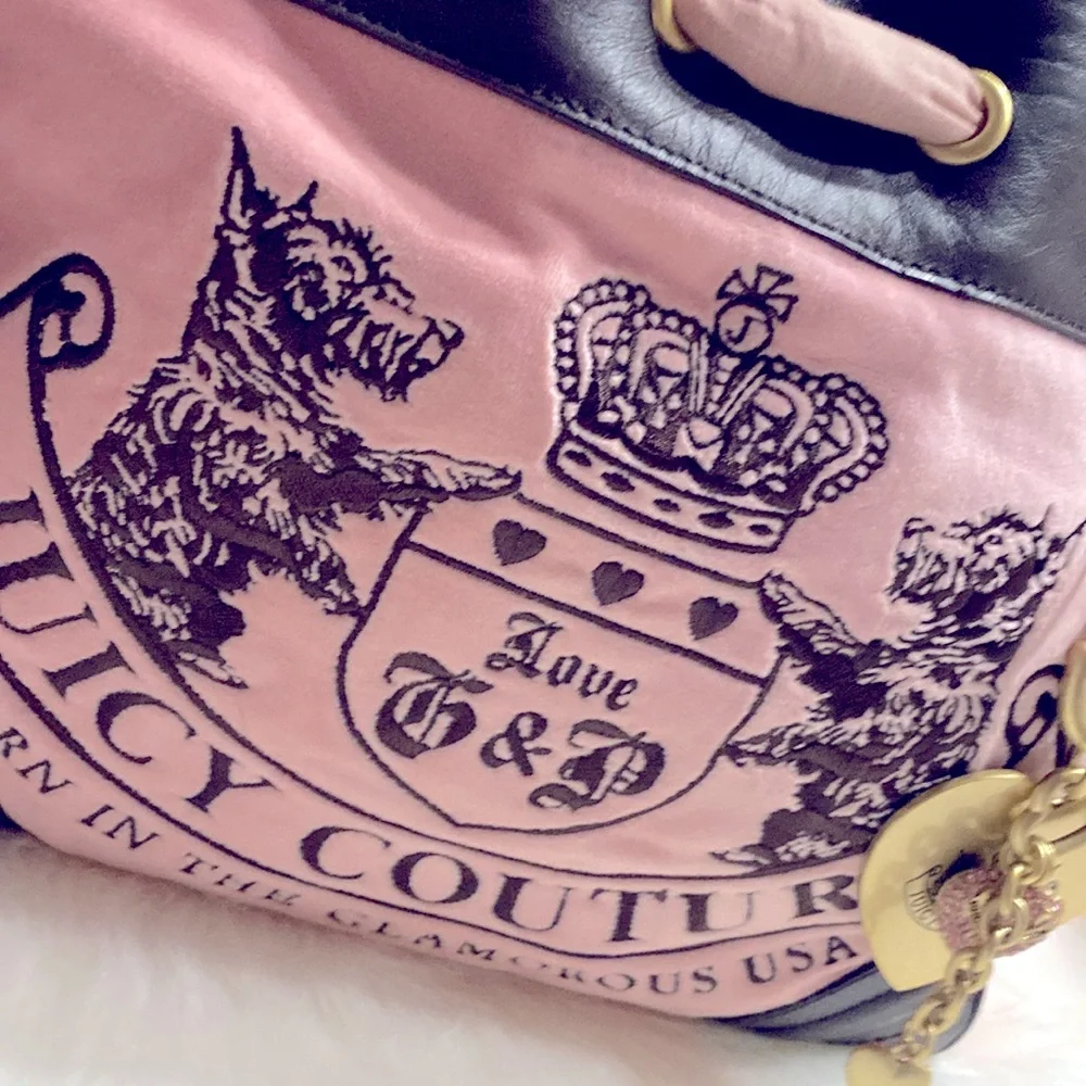 Juicy Couture Pink Velour Daydreamer Bag NWT Excellent Condition